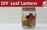 DIY Leaf Lantern / Fall Leaf Candle Holder / Autumn Leaf Jar Candle Holder