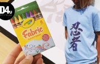 DIY T Shirt Printing – How to transfer letters on a t-shirt using crayons